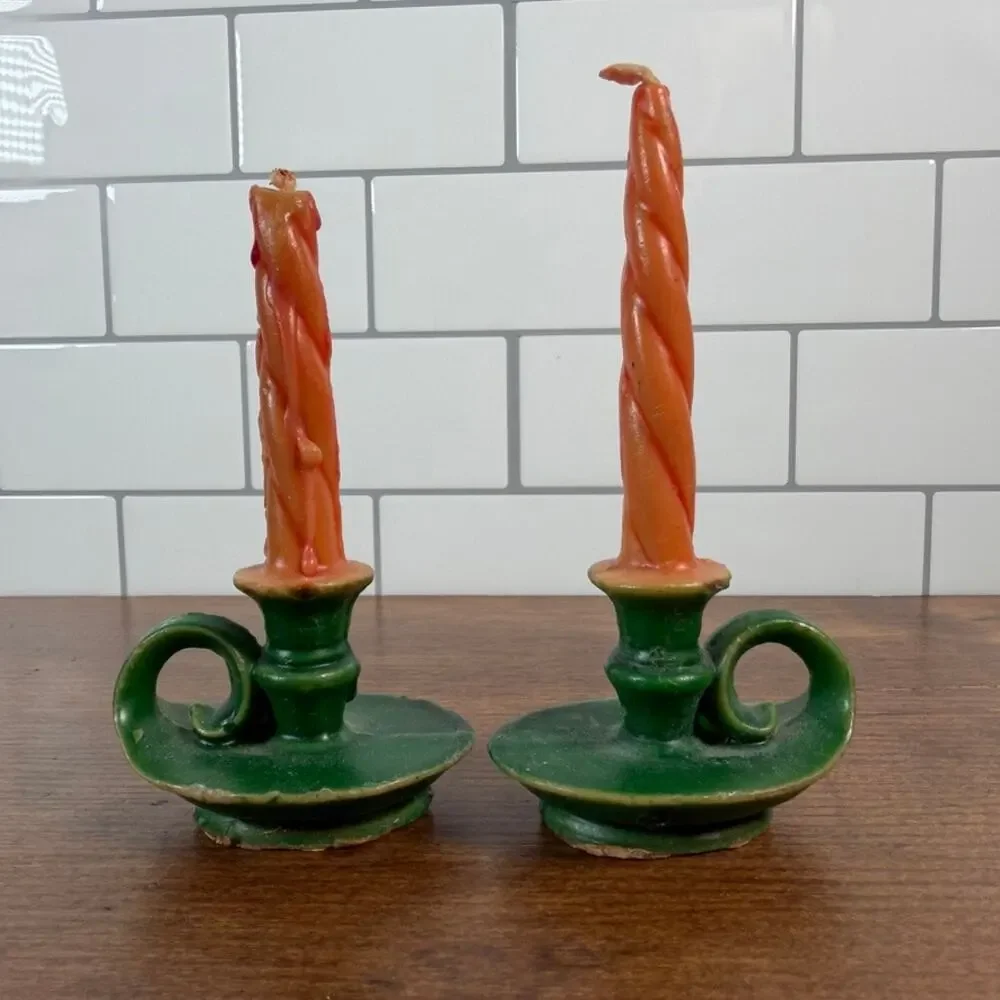 Vintage 1950s Gurley Christmas Candles Set of 2